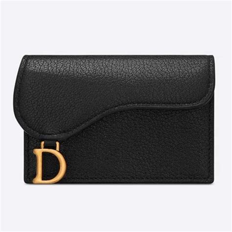 dior saddle flap card holder black|diortravel detachable card holder.